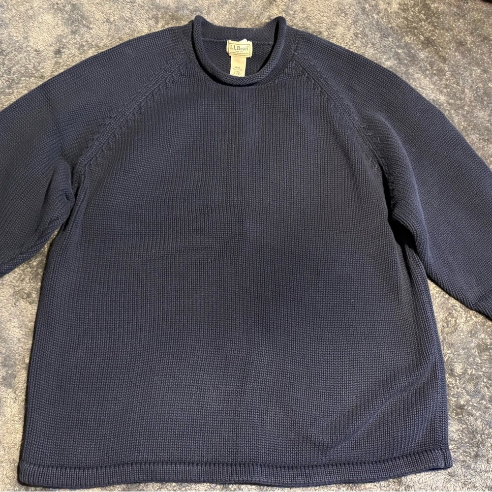 L.L. Bean Men's Deep Blue Crewneck Sweater